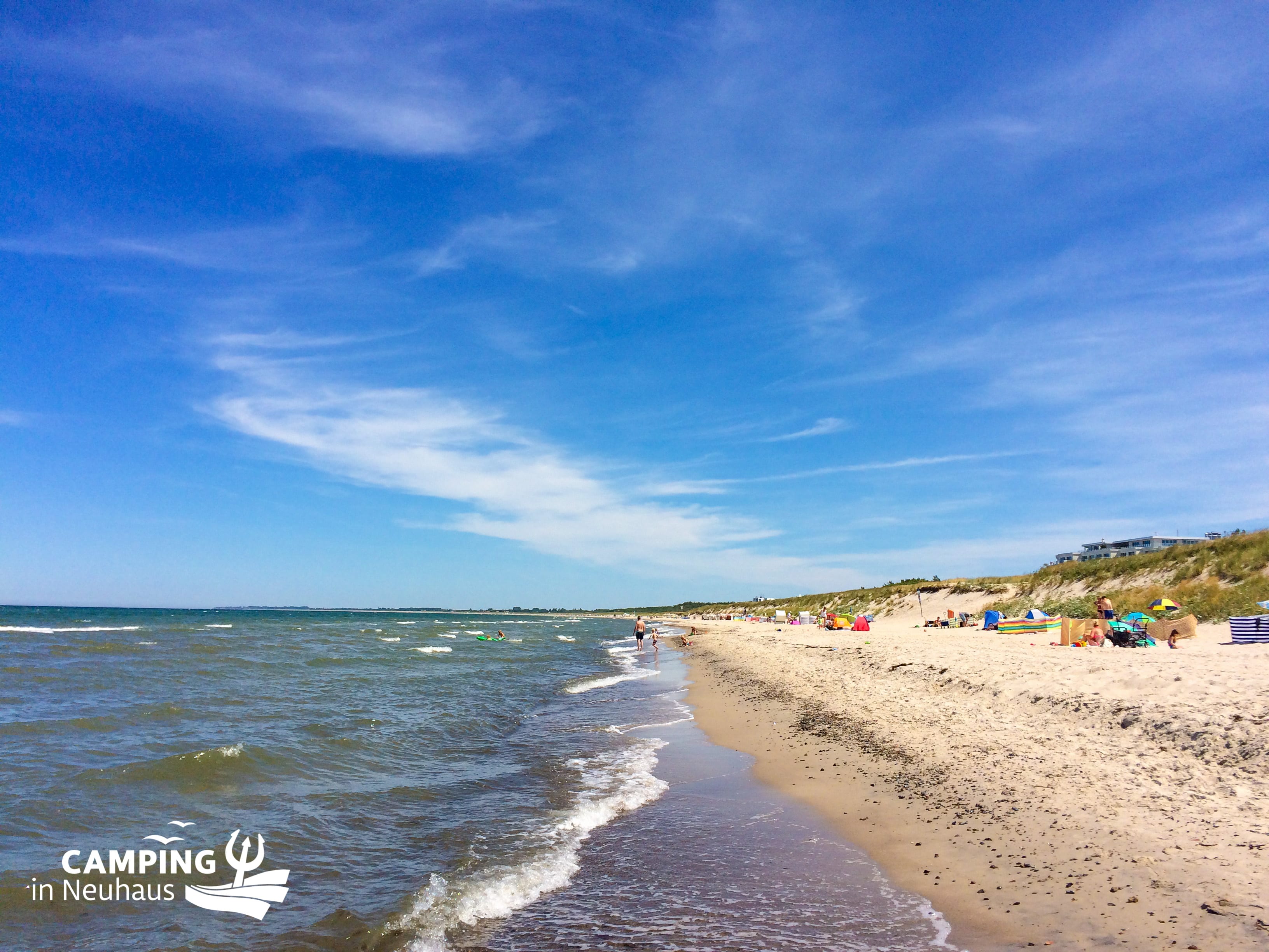 Der Strand in Neuhaus im Juni 2018