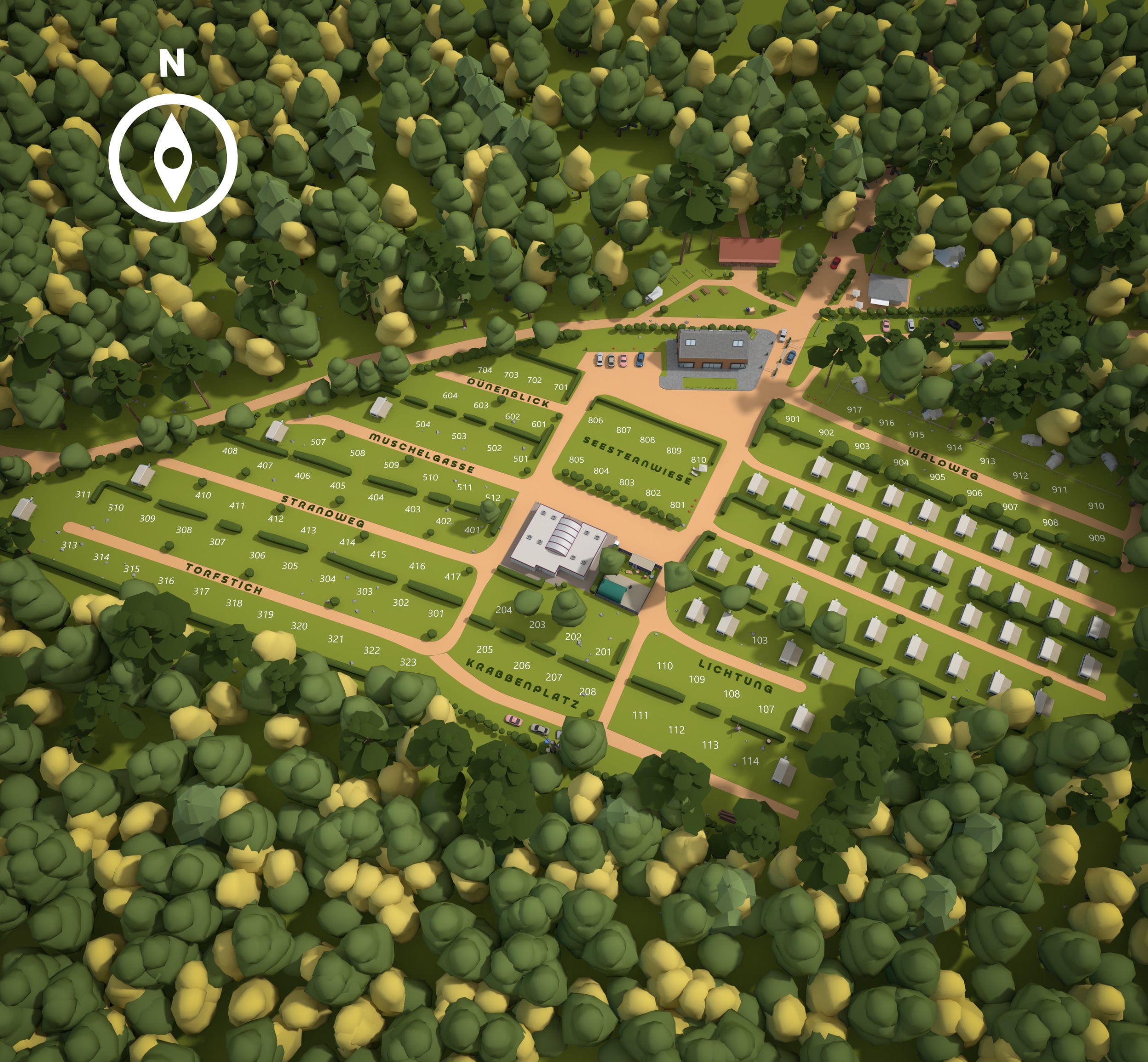 Lageplan von Camping in Neuhaus